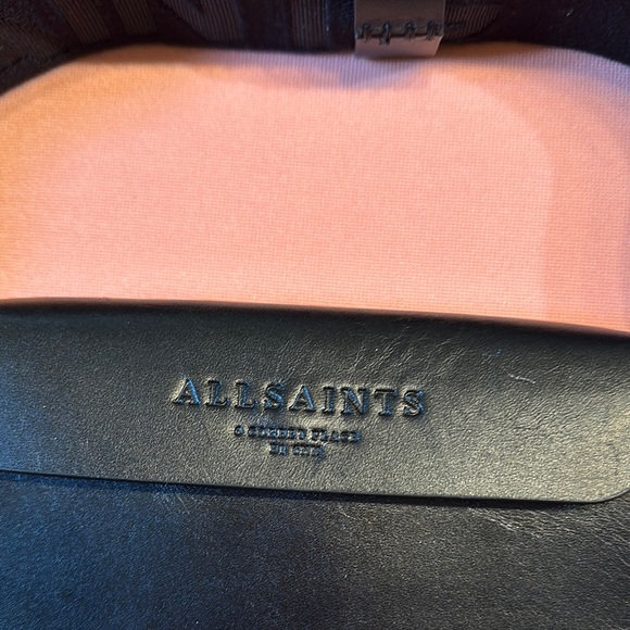 AllSaints Black Leather Crossbody Bag - Picture 2 of 9